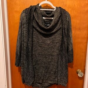 Elegant Gray Shimmer Sweater Set by Karen Kane